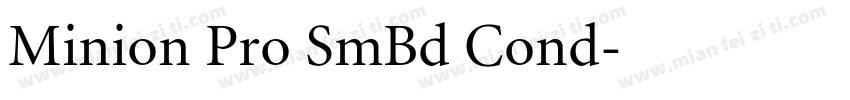 Minion Pro SmBd Cond字体转换